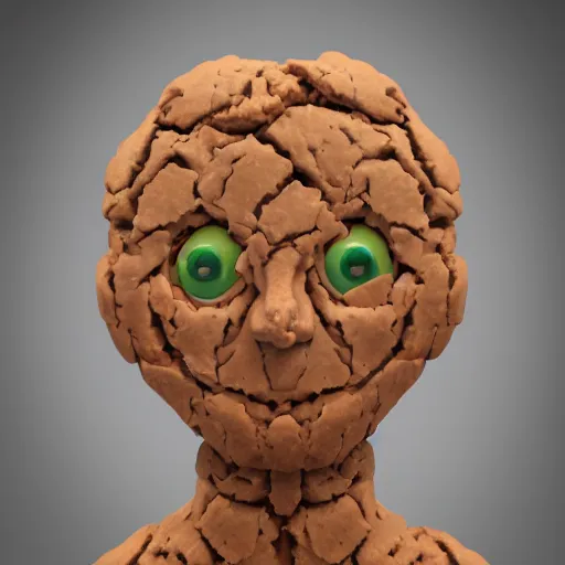Prompt: human made of cookie, 8k, trending on Artstation