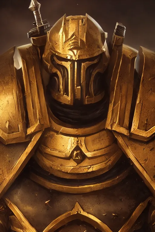 Image similar to armor portrait heros warhammer 4 0 k horus heresy fanart - the primarchs emperor by johannes helgeson animated with vfx concept artist & illustrator global illumination ray tracing hdr fanart arstation zbrush central hardmesh 8 k octane renderer comics stylized