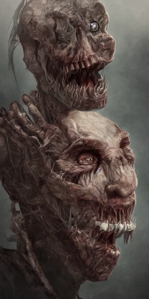 Image similar to a horrifying thing that makes your skin crawl, fantasy, Realistic, digital art, cinematic