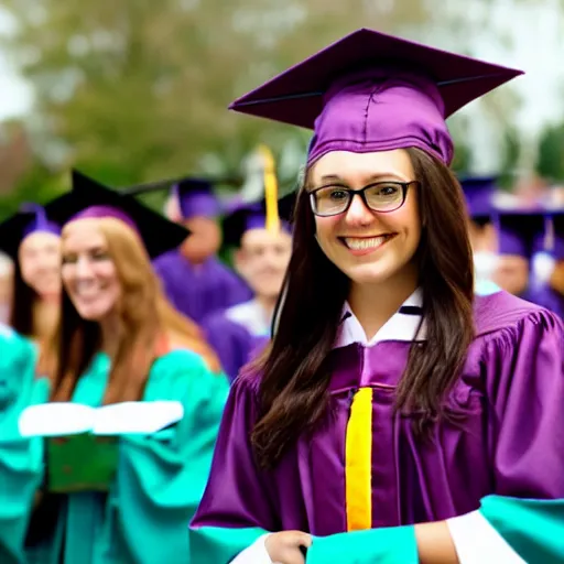 Image similar to Meg Griffin from Family Guy graduating college