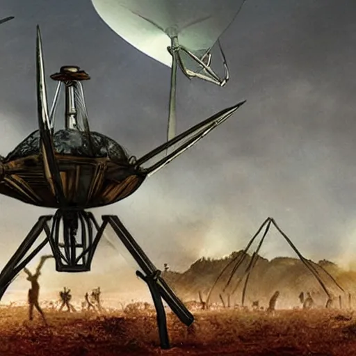 Prompt: war of the worlds tripod