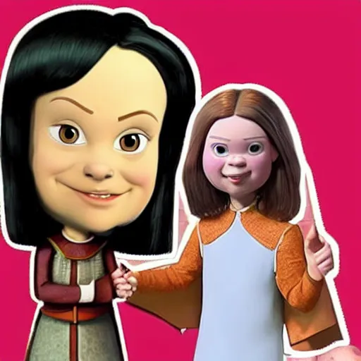 Image similar to lord farquaad with the face of greta thunberg
