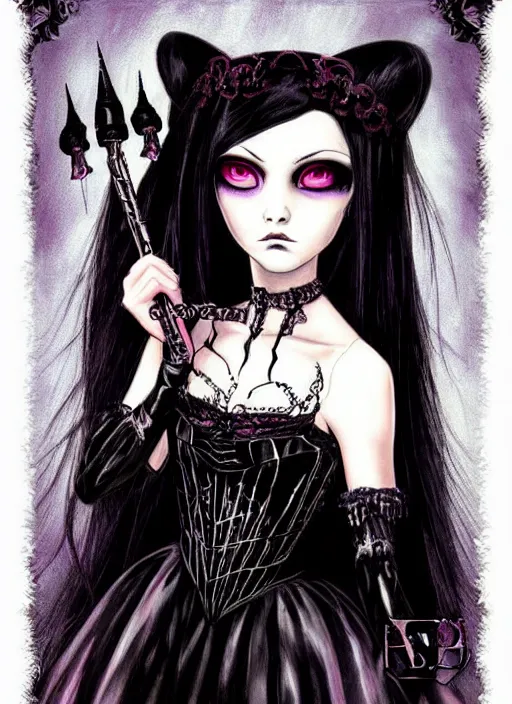 Image similar to ( ( gothic # ) ) princess portrait *. *. by battle angel alita * *, highly detailded