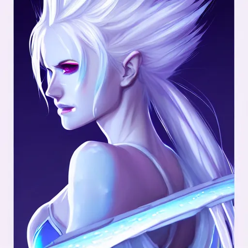 Image similar to Queen of Ice and storm, highly detailed, digital painting, artstation, concept art, smooth, sharp focus, illustration, outlined art, anime aesthetic