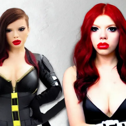 Image similar to Youtuber Blaire White as Marvel's Black Widow