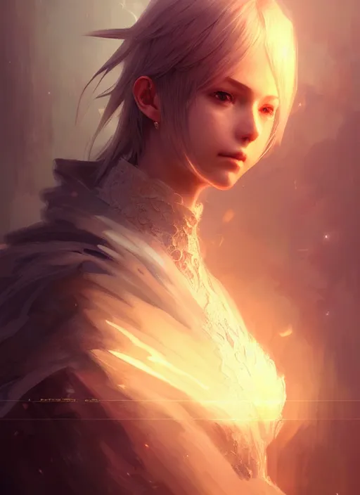 Prompt: portrait of final fantasy xiv, intricate, elegant, glowing lights, highly detailed, digital painting, artstation, concept art, smooth, sharp focus, illustration, art by wlop, mars ravelo and greg rutkowski