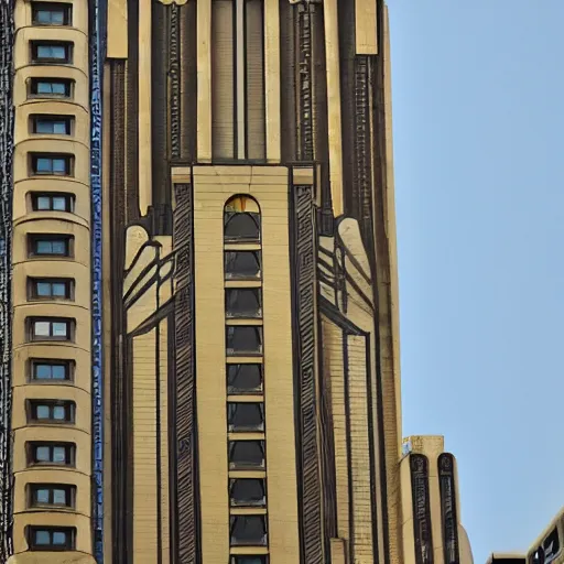 Prompt: art deco building