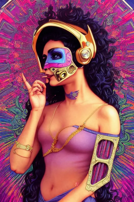 Image similar to a full body portrait of the lisa frank daftpunk vaporwave diva, gothic, highly detailed, digital painting, crown of skulls, artstation, smooth, sharp focus, illustration, art by artgerm and greg rutkowski and alphonse mucha and william - adolphe bouguereau