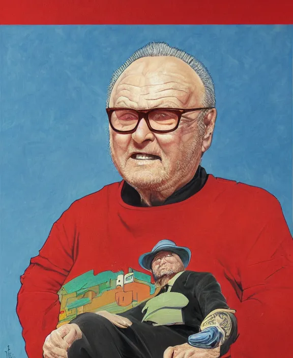 Image similar to portrait of rod steiger, joyful, highly detailed painting by akira toriyama 8 k,