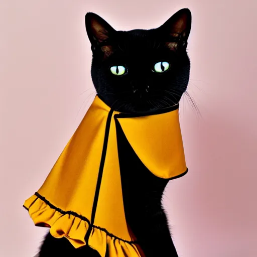 Image similar to cat wearing napolean dress