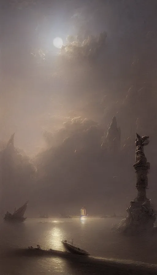 Prompt: techno artwork, by ivan aivazovski,