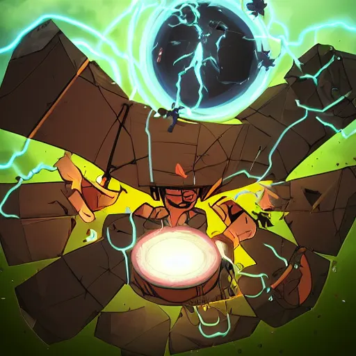 Image similar to Epic fight with portals