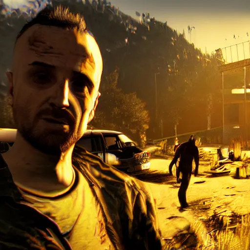 Prompt: Dying light screenshot, Jesse Pinkman, Jesse from Breaking bad