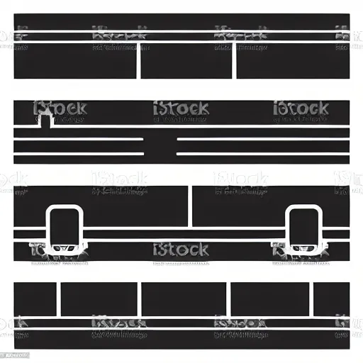 Prompt: futuristic mechanical panel lines, vector art style, black and white, front view