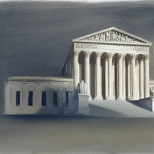 Image similar to supreme court dark painting by turner