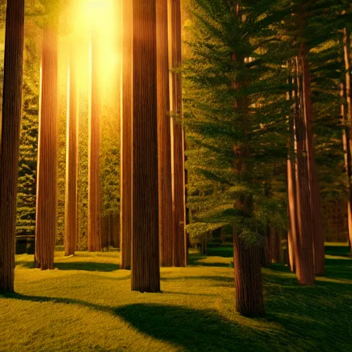 Prompt: photo from a forest data center where the servers are made of wood, cinematic lighting, hyper realism, octane render, 8 k, hyper detailed.