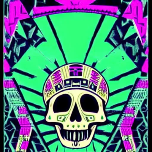 Prompt: aztec skull with a ((((((((((crown of hops)))))))))), acidwave!!!!!!!!!!!!!!!!!!!!!!!!!!!