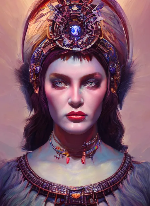 Image similar to goddess guiot, antique, vivid colors, fantasy, elegant, concept art, sharp focus, beautiful face!!, digital art, hyper - realistic, 4 k, unreal engine, highly detailed, hd, dramatic lighting by brom, trending on artstation