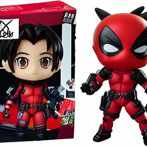 Image similar to ((((deadpool)))), An anime Nendoroid of (((((deadpool))))), figurine, detailed product photo