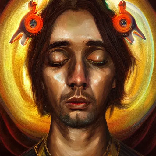 Image similar to saint of lsd webcore, oil painting, ultradetailed, artstation, ultradetailed, digital painting, ultradetailed