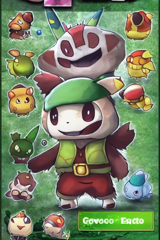 Image similar to teemo, a pokemon trading card of teemo, highly detailed pokemon trading card screenshot