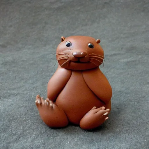 Image similar to cute clay beaver