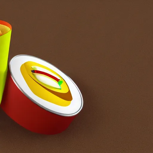 Image similar to the new futuristic Pringles logo, 3d render