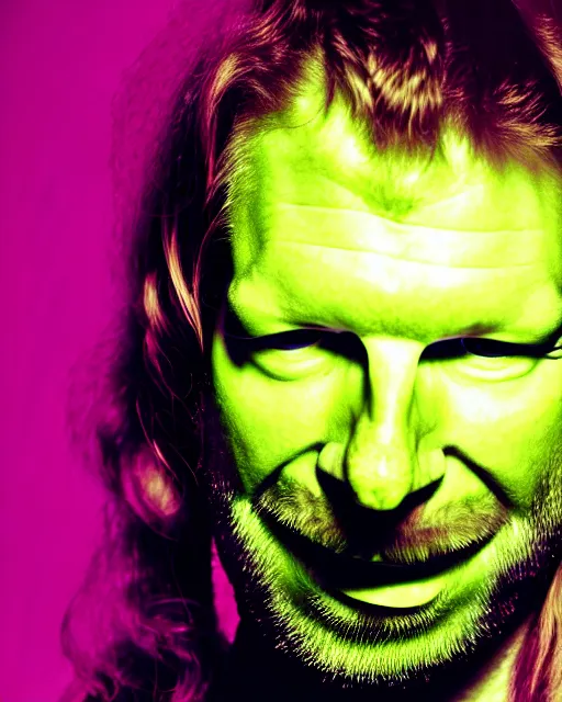 Prompt: colourful detailed fashion photograph of aphex twin by julia hetta and robert h hudson, 4 k