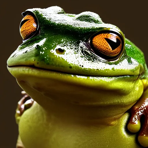 Prompt: a frog singing in the shower, cinematographic shot, trending on artstation