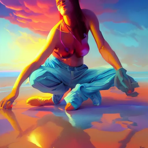 Prompt: narcissism, hedonism, retrowave, behance hd, concept art by jesper ejsing, by rhads, makoto shinkai cyril rolando, madgwick