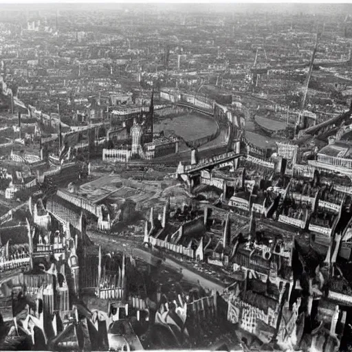 Prompt: London after bombing in World War 2