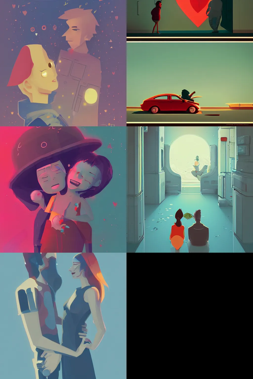 Prompt: unconditional love by James Gilleard