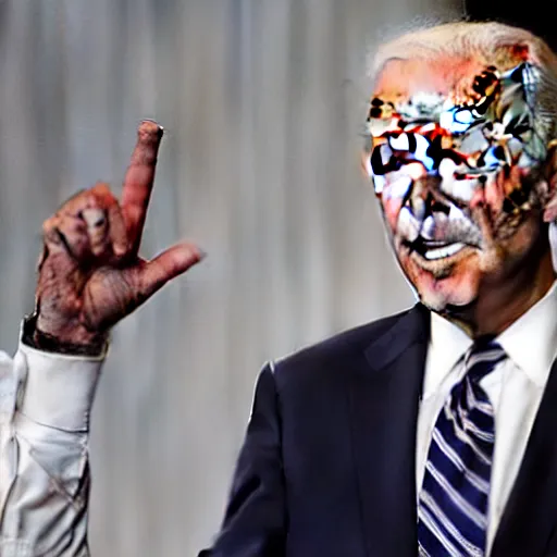 Image similar to joe Biden scaring joe Biden