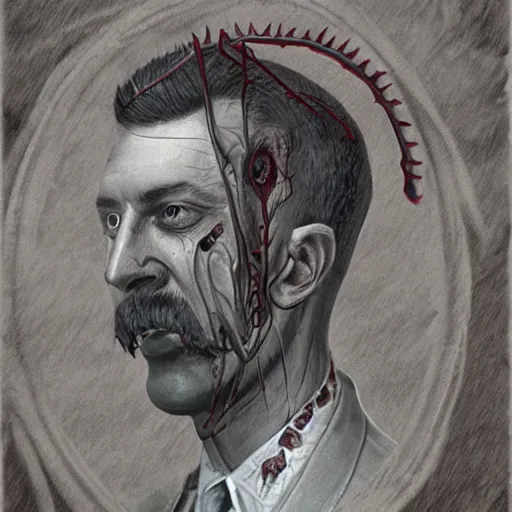 Prompt: igor ivanovich strelkov became a bloody lovecraftian degenerate abomination, photo - realistic, color image, 2 k, highly detailed, bodyhorror, occult art