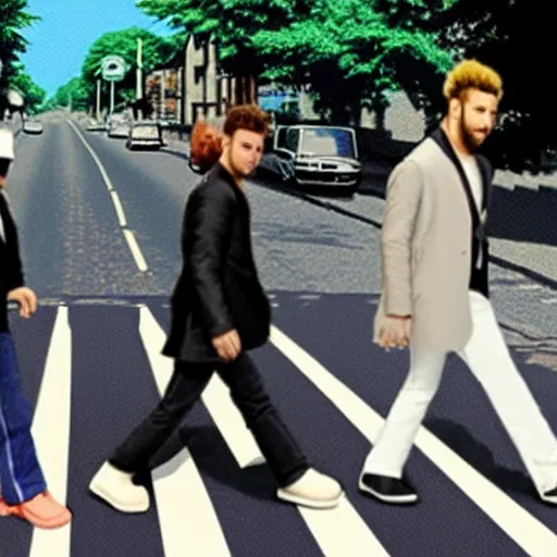 Image similar to n'sync crossing abbey road