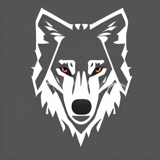 Image similar to vector design logo concept of a wolf