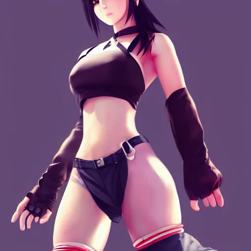 Prompt: full body shot of tifa lockhart by wlop, rossdraws, mingchen shen, bangkuart, sakimichan, yan gisuka, jeongseok lee, artstation, 4k