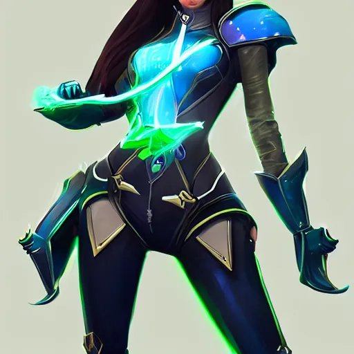 Prompt: wizard inspired by DVA from overwatch, elemental, lightning, dungeons and dragons, character concept, trending on artstation, very detailed, fantasy, portrait