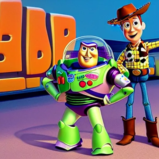 Image similar to if woody and buzz from toy story had a kid pixar animation hd