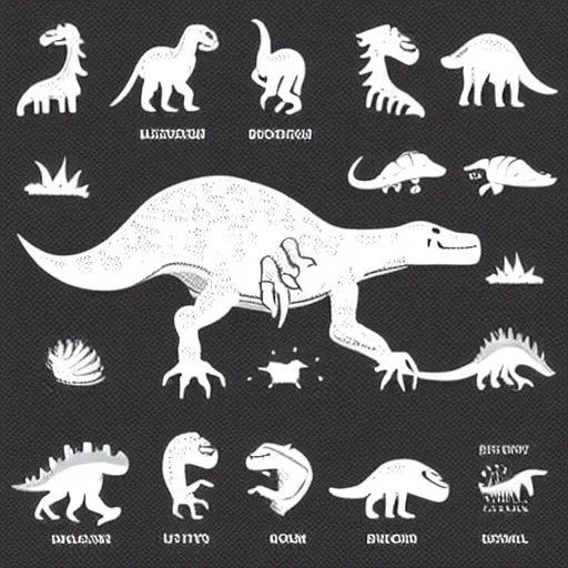 Prompt: dinosaur vector icon. isolated dinosaur, vector illustration. white background. professional illustration, trending on behance