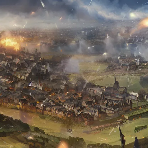 Prompt: Hundred Years War of Orleans, anime concept art by Makoto Shinkai