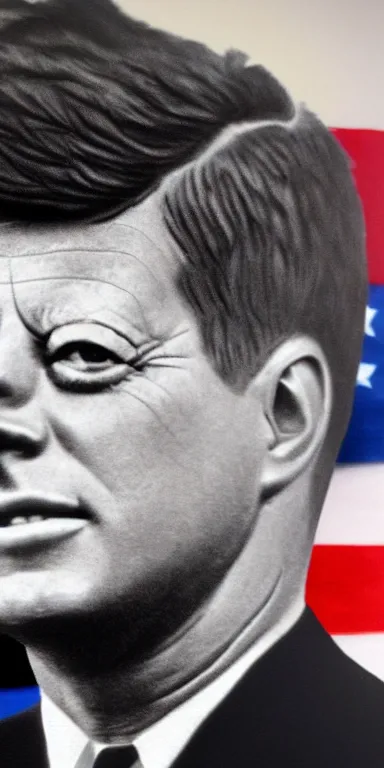 Prompt: a photorealistic detailed portrait of john f kennedy