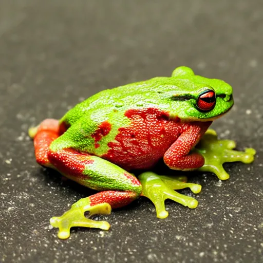 Image similar to a strawberry frog