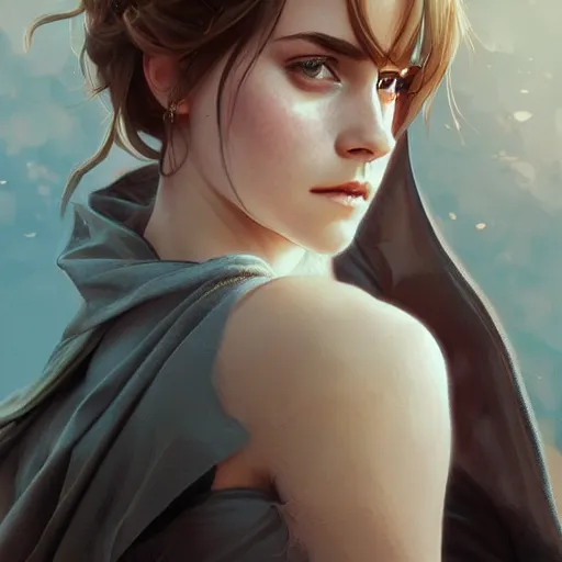 Image similar to ultra realistic illustration, emma watson anime, intricate, elegant, highly detailed, digital painting, artstation, concept art, smooth, sharp focus, illustration, art by artgerm and greg rutkowski and alphonse mucha and wlop