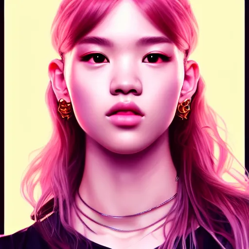 Image similar to portrait of jossi of blackpink, highly detailed, digital painting, smooth, sharp focus, illustration, ultra realistic, 8 k, art by artgerm and alphonse mucha