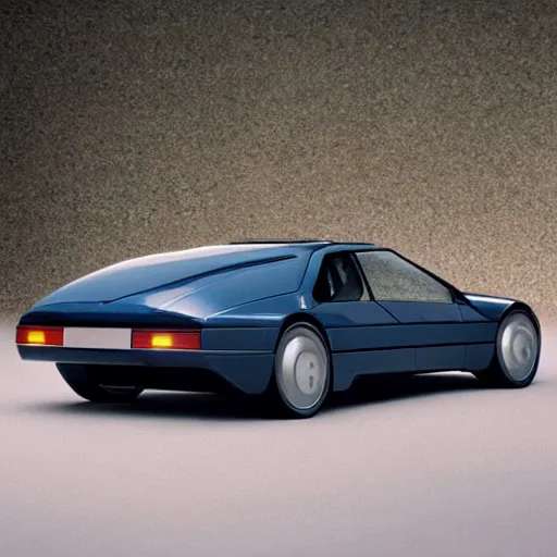 Image similar to A hypercar designed and produced by Volvo, with 1992 Volvo 480 design elements, promotional photo