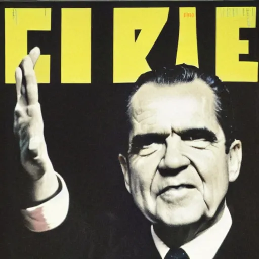 Image similar to Richard Nixon clubbing Seals, cover of Life magazine