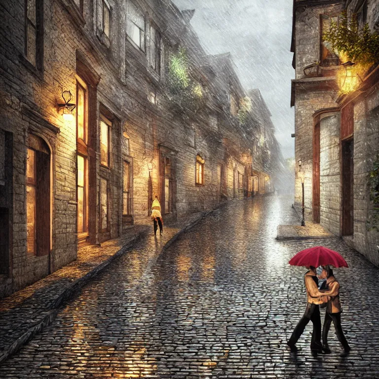 Prompt: !dream lit match in the rain on a cobblestone road, beautiful detailed intricate insanely detailed 3D render digital art, octane render, 8K artistic photography, photorealistic