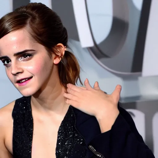 Prompt: emma watson smelling a fart