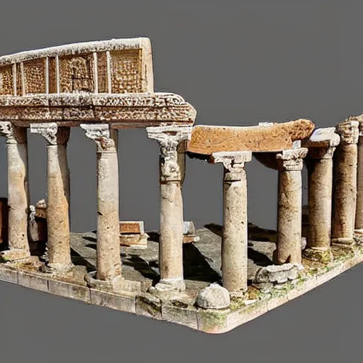 Prompt: Photograph of ancient Roman McDonalds, wideshot,longshot,fullshot.